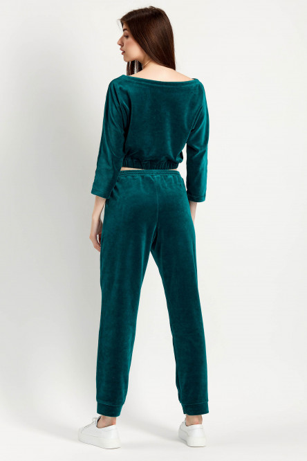 7005-6206 комплект женский (джемпер и брюки) из хлопкового велюра фото № 2