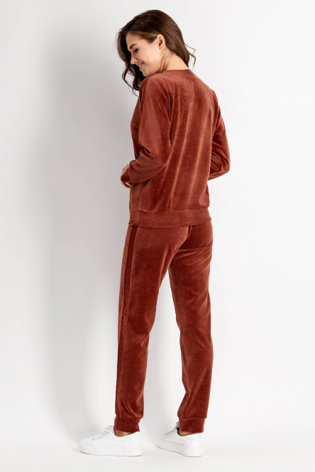 7005-6216 комплект жіночий (джемпер та брюки)  з бавовняного велюру фото № 3