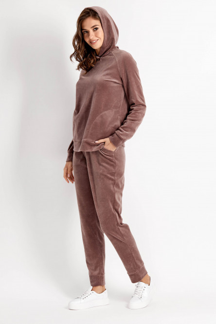 7005-6201 комплект женский (джемпер и брюки) из хлопкового велюра фото № 3