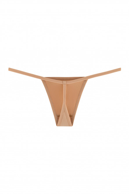 Commando Thong With Crystals CT14 in Beige – Anna Bella Fine Lingerie