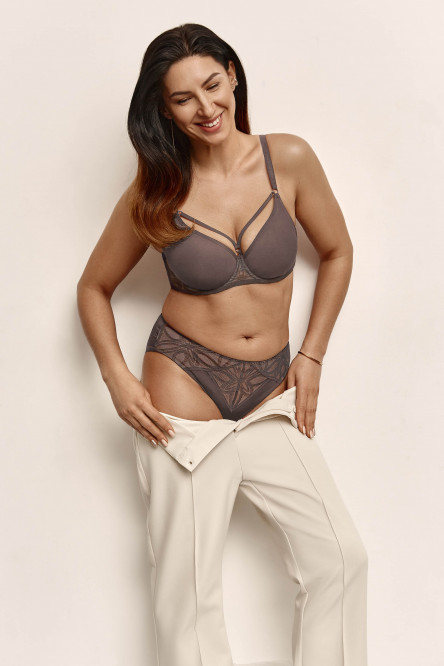 Balconette Bra with push-up for women with medium breast size Beige. Anabel  Arto.