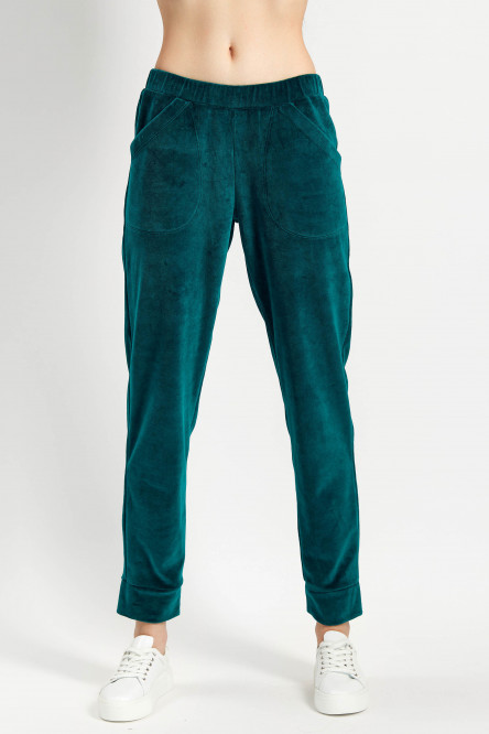 7005-6201 Комплект жіночий (джемпер і брюки)  з бавовняного велюру фото № 4