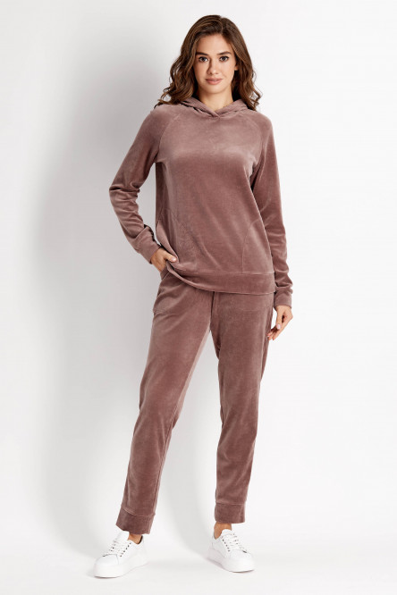 7005-6201 Комплект жіночий (джемпер і брюки)  з бавовняного велюру фото № 1