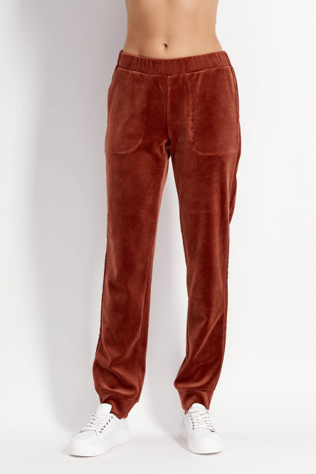 7005-6216 комплект жіночий (джемпер та брюки)  з бавовняного велюру фото № 4
