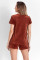 7005-6215 комплект женский (джемпер и шорты) из хлопкового велюра фото № 4